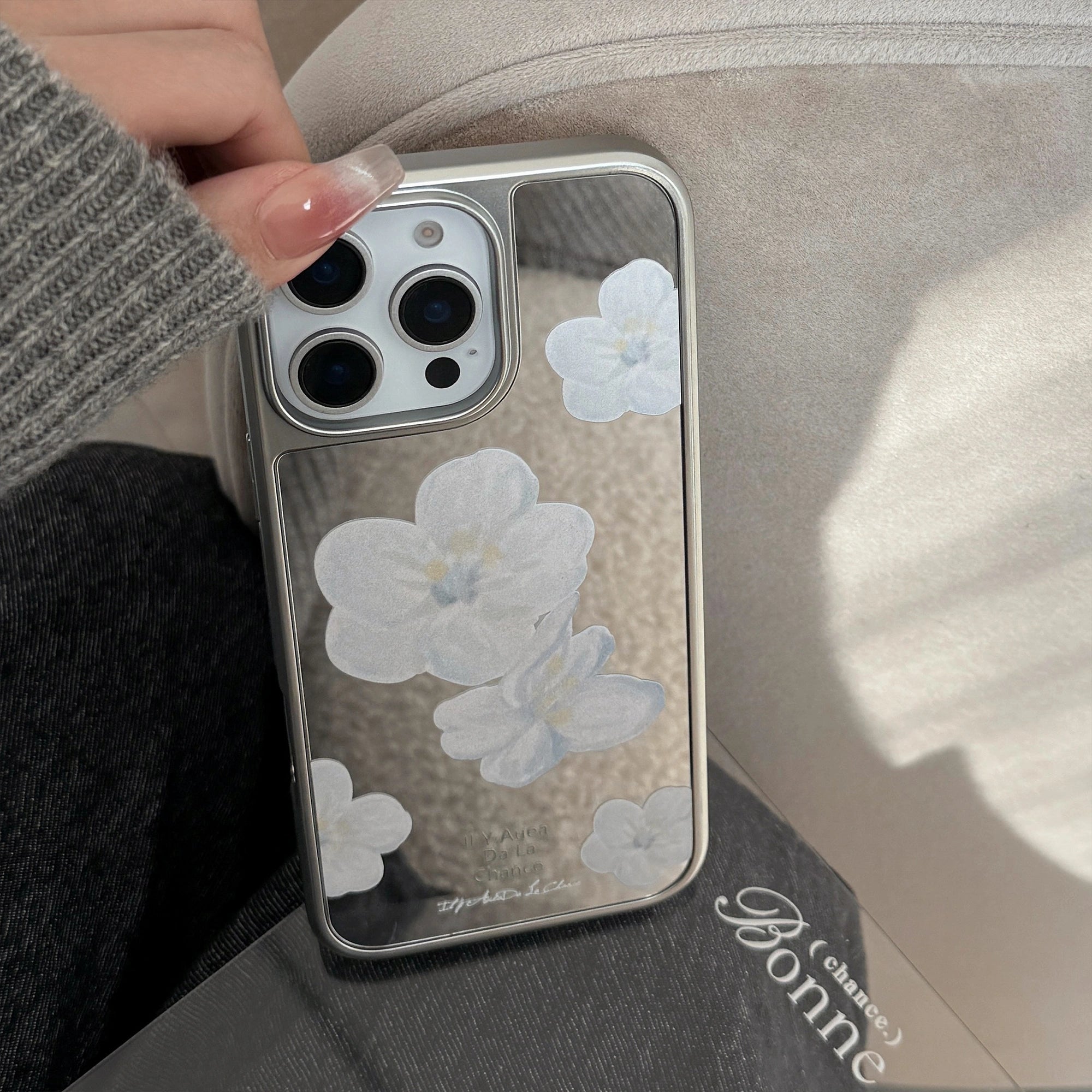 Soft Blue & White Florals - iPhone Case